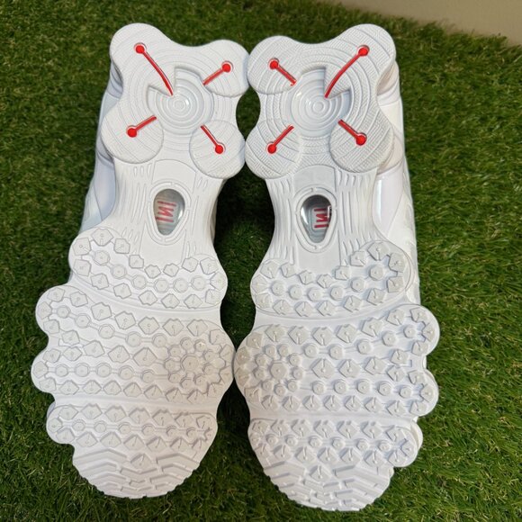 Nike Shox TL White/Metallic Silver Running Shoes Mens Size 8.5 AV3595-100 NEW - Picture 8 of 9